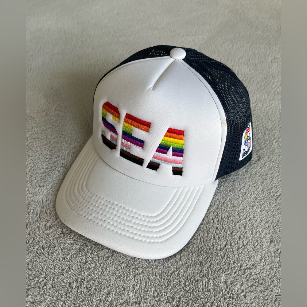 Pride White Navy Rainbow SEA Mariner’s Hat